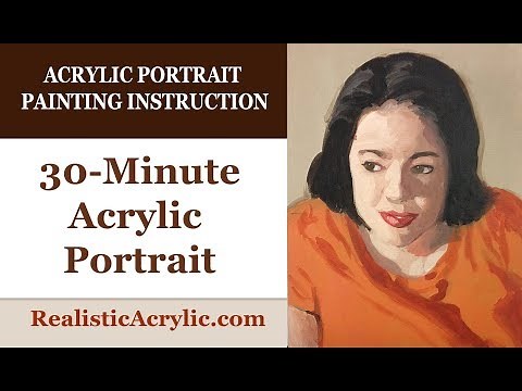 30-Minute Acrylic Portrait| REALISTIC PAINTING TUTORIAL| LEARN HOW TO PAINT [30 MINUTE PORTRAIT]