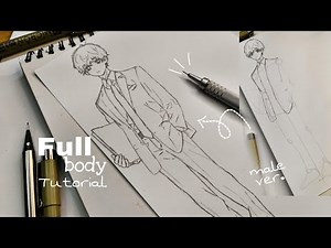 Full body tutorial [boy] | how to draw anime full body || easy tutorial