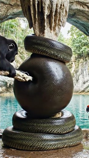 🐍 SHOCKING: Giant Snake Egg EXPLODES Into Creature! #snake #jungle #unbelievable #horror