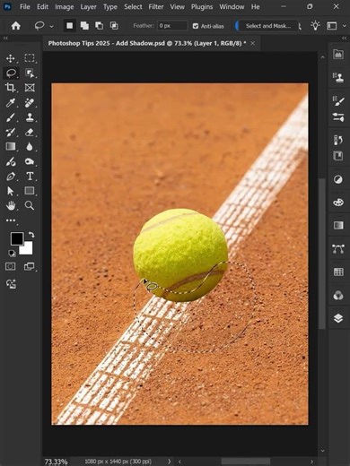 Photoshop 2025 Tips – How to Create a Realistic Drop Shadow #Photoshop #PhotoshopTutorial #edit