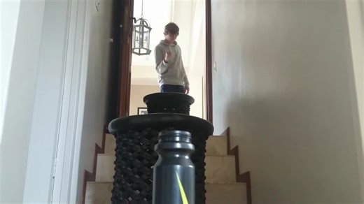 Guy Makes Multiple Ping Pong Ball Trick Shots