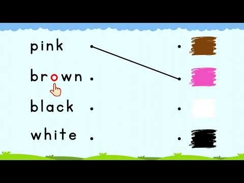Match Color Spellings Pink Brown Black White 🌈 | Learn Color Names for Kids