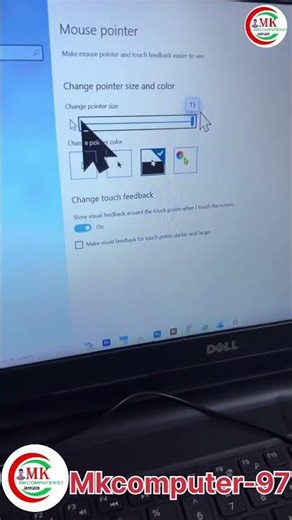 computer / laptop मे mouse pointer (cursor) का size कैसे change करते हैं #trending #mkcomputer-97🖥️