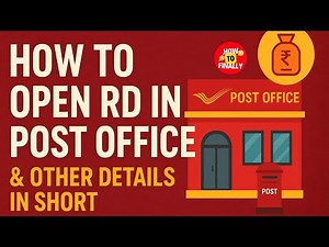 How to Open Online RD Account in Post Office | how to open rd account in post office online
