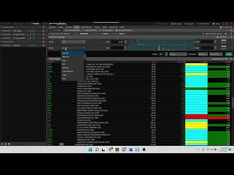 How to Create a Pre Market Scan on TOS Platform
