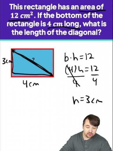 How to Find the Diagonal of a Rectangle – Fast Geometry with Nick