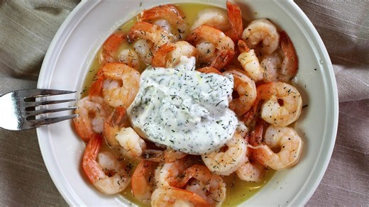 Butter Poached Shrimp with Dill Mayonnaise: A Rich and Savory Seafood Recipe