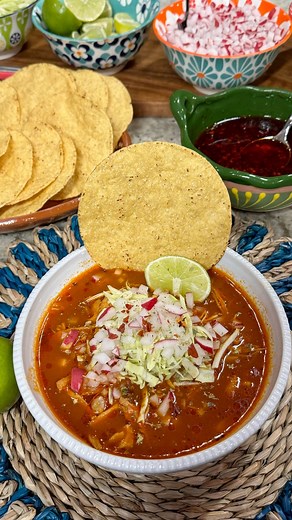 Red Chicken Pozole - Reposted #pozole #chickenrecipes find the full recipe video with a list of ingredients on my YT. # #followers | Salty Cocina