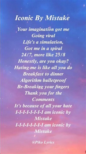 ICONIC BY MISTAKE Lyrics - ILLIT, KATSEYE & LE SSERAFIM - Piko Lyrics #lyrics #song #trending