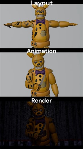 MiddleGear on Instagram: "Frollo's Death But FNAF [Behind The Scenes] #3danimation #blender #animation #fivenightsatfreddys #fnaf #goldenfreddy #theyellowrabbit #springbonnie #springlock #williamafton #hunchbackofnotredame"