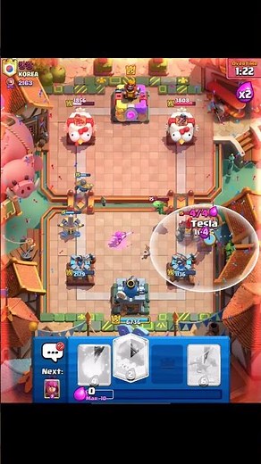 INSANE Golem Pull to win with 3.0 X-Bow #shorts #xbow #clashroyale #supercell