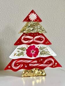 Winter Wonderland Stackable Resin Tree: Holiday Table, Mantel or Shelf Decor, Table Art, Puzzle - Etsy