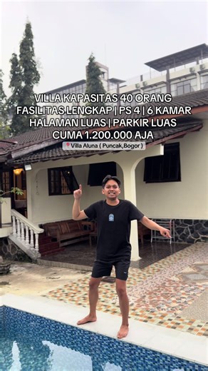 VILLA KAPASITAS 40 ORANG FASILITAS LENGKAP | PS 4 | 6 KAMAR HALAMAN LUAS | PARKIR LUAS CUMA 1.200.000 AJA Info & Reservasi cek Bio #promoberbagirasa #villaaluna #promomakanharian #menuandalan #rayakankepulangan