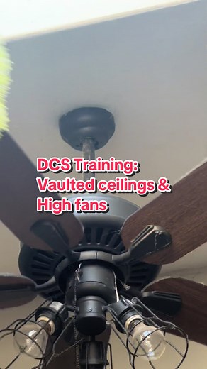 Deep Clean Specialist training video on how to clean cobwebs and dust from vaulted ceilings and high fans 🧹🕸️#eldredgecleaning #deepcleanspecialisttraining #cleantok #cleaningbusiness #satisfying #oddlysatisfying #CBFDCS #deepcleanspecialist #asmrvideo #dcstraining #dust #cobweb #ceilingfan #cleaninghacks