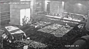 Special Forces Operation Against Terrorist Forces On CCTV Security Surveillance. Special Forces Assault On Enemy. Warfare Surveillance. Surveillance System Monitors Military Special Forces Operation