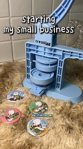 Starting my new business button pin / badge maker, AF Creative 58mm Button Maker Slide and Swing Type Manual Pin Machine for DIY Badge Pins @Ink Play #inkplay #badgemaker #buttonpinmaker #SmallBusiness | HUE.matter