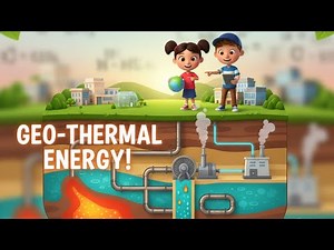What is Geothermal Energy? 🔥 How We Use Earth's Hidden Heat to Make Electricity Explained for Kids!