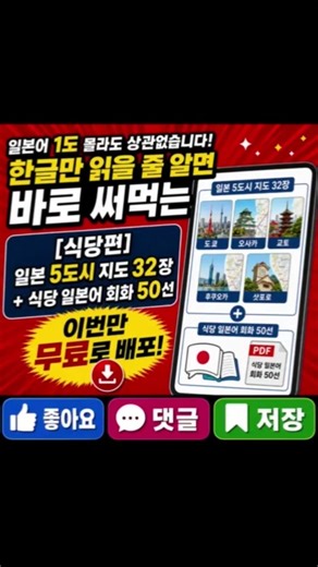 🇯🇵 일본 여행? 일본어 1도 몰라도 문제없어! (무료 지도+회화 자료)