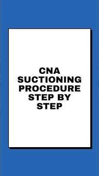 CNA Suctioning Procedure Step by Step | Safe Patient Care 2026#nursingassistant #cnaexam2026