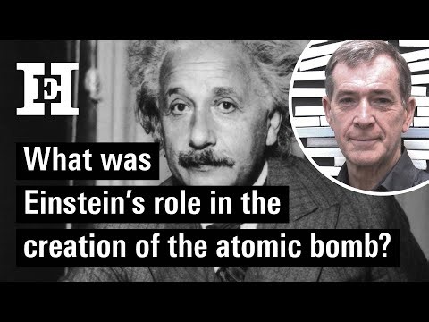 What was Albert Einstein's involvement in the creation of the atomic bomb?