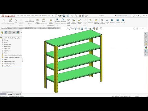 SolidWorks Sheet metal Steel rack 900x300mm