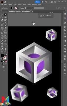 Mind-Blowing 3D Cube Design – Made in Illustrator! #shorts