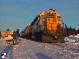 Alaska Railroad passenger train scenes from inside and out on a winter day. From the Pentrex show "Alaska Part 3, Giants in the Dark – Winter on the Alaska Railroad" https://rfd.video/Alaska3 | Railfan Depot