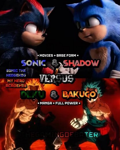 Sonic and Shadow vs Deku and Bakugo