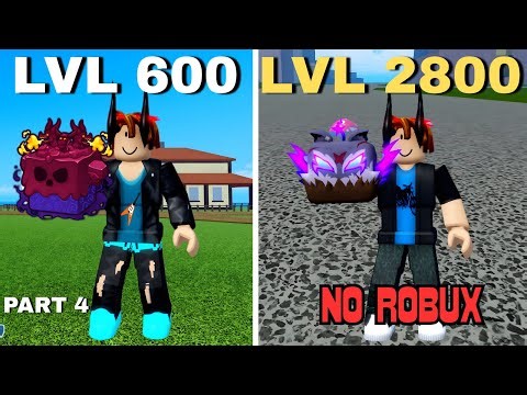 Noob to MAX With ZERO ROBUX in Blox Fruits!! (PART 4)