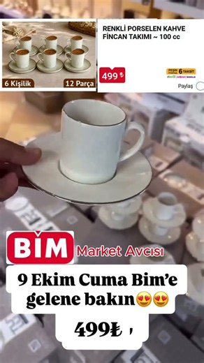 ☕😍 BİM’e 9 Ekim’de Gelen Fincan Takımına Bakın! ✨