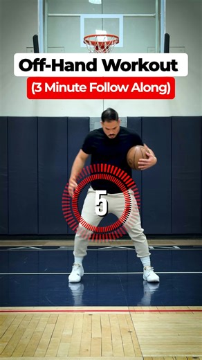 Kyle Travis | Scoring & Skills Coach on Instagram: "Fix Your Off-Hand 🏀 3-Minute Follow-Along Save for Later"