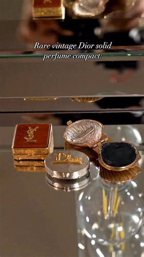 Vintage Dior beauty solid perfume compact: lets refill it with @yslbeauty babycat perfume. eBay has tons of solid perfume compacts but the luxury ones are few and far between. #fragrance #beauty #makeup #makeupartist #perfume #vintage #diorbeauty | Emily Harper