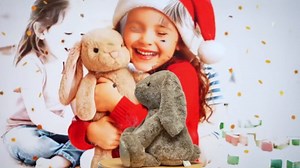 WEIGEDU Bunny Rabbit Stuffed Animals Plush Toys for Kids Girls Boys Baby Birthday Bedtime Gift, 17.7 inches