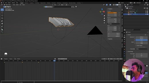 Blender 3D 中的 3D 文字旋转动画 - Blender 3D 教程