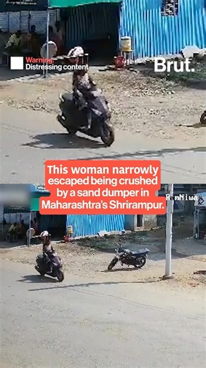 A woman’s quick reaction helped her escape a potentially fatal accident…