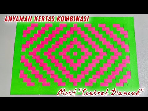 How to Make a Diamond Central Pattern Combination Woven From Paper || Simple Diamond Pattern Woven