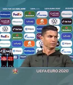 Cristiano Ronaldo doesn't seem to like Coca-Cola. 😂 #Euro2020 | Football Memes