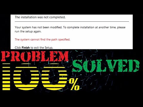 The System cannot find the path specified | Problem Solved