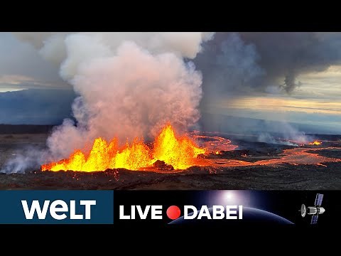 GEWALTIGES NATURSCHAUSPIEL: Vulkan Mauna Loa auf Hawaii gigantische mengen Lava | WELT Live dabei