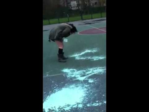 Amy doing the rainbow milk challenge!