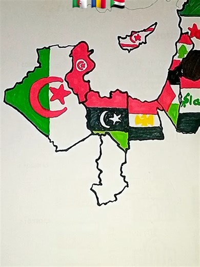 Exploring the Flag Map of Algeria, Chad, and Sudan