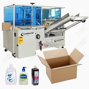 [Hot Item] Automatic Carton Box Case Tray Erector Unpacking Machine by Tapping Roll, High Quality Carton Case Bottom Forming and Tapping Machine for Beverage, Food Company
