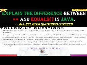 Explain the difference between == and equals in Java