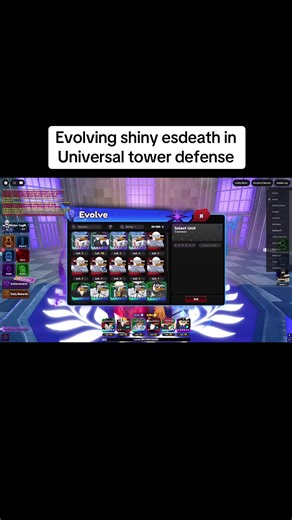 Evolving Shiny Esdeath in Universal Tower Defense