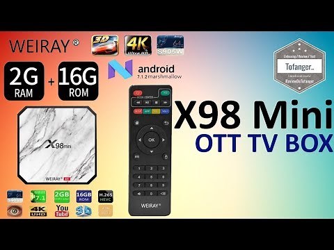 X98 Mini Android TV Box - OTT TV BOX - 2GB Ram 16GB Stockage - AmLogic S905W - Android 7 - Unboxing