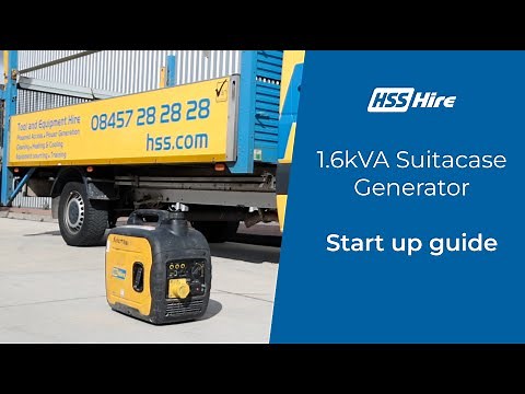 1.6kVA Portable Suitcase Generator Start Up Guide