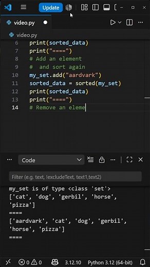 How Does Python Sort A Set ?