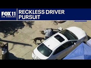 Driver accused of inhaling nitrous oxide leads police chase | FOX 11 LA