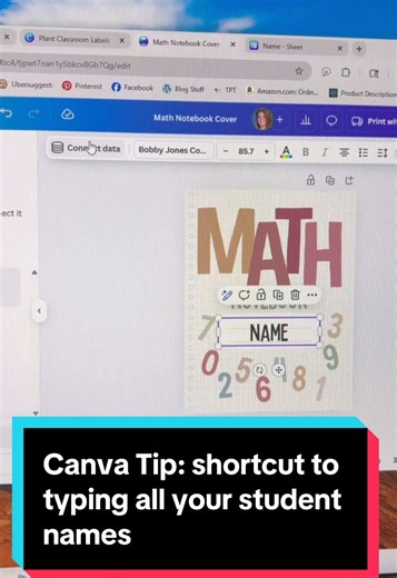 Canva Tip for Teachers: Save Time with Student Names