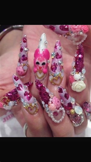Stylish Japanese Nail Art for Gyaru Fashion Lovers
